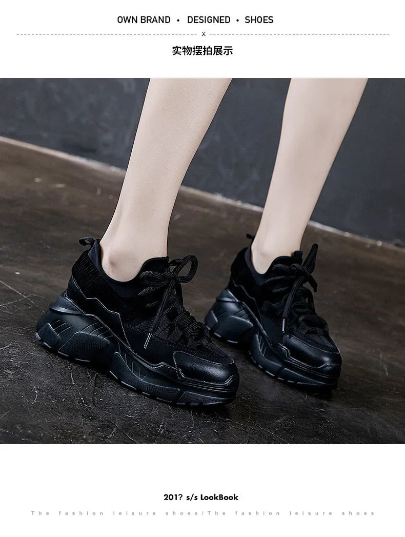 White Sneakers Women Sports Shoes for Women Inner Height Increasing Women's Shoes Winter Warmth Platform Shoes Zapatillas Mujer