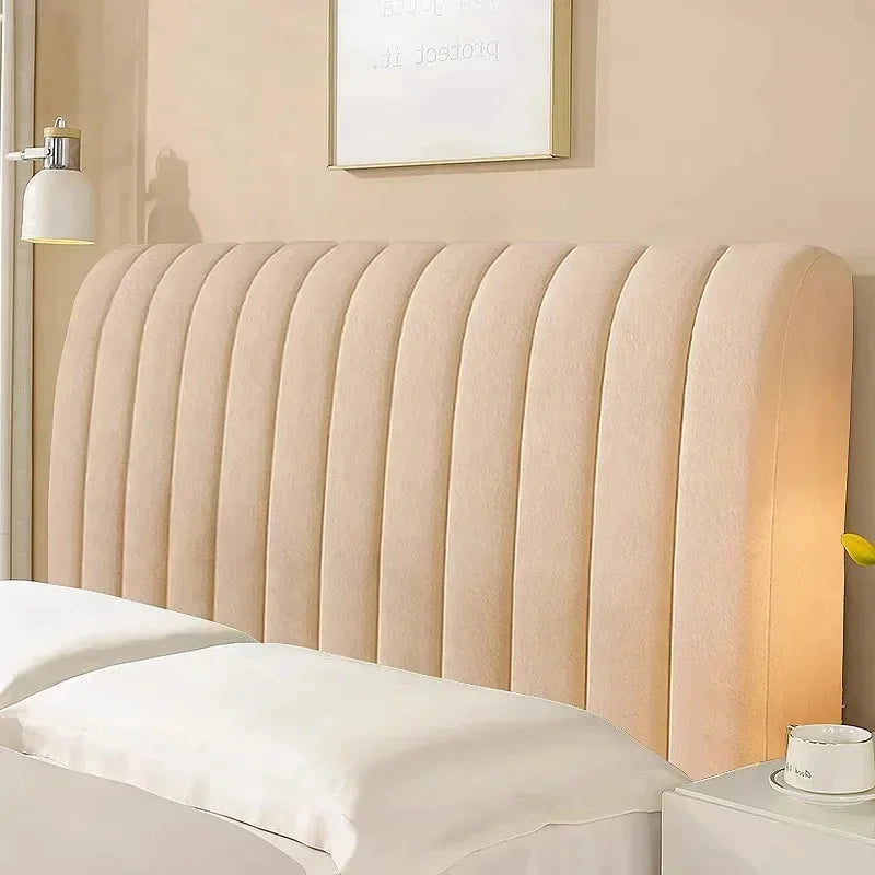 Bed Headboard Cover Luxury Soft Thick Velvet All-inclusive Solid Color Bedside Bed Back Dust Protector Home Room Bed