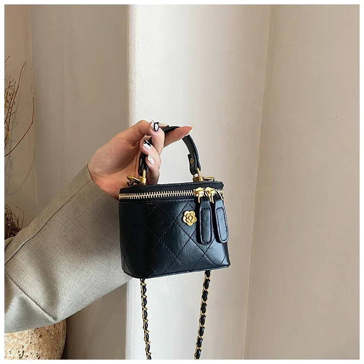 Mini Square Chains Handbag Thread Crossbody Bags Designer Box Bag with Short Handle Ladies High Quality Luxury Top-handle Bag