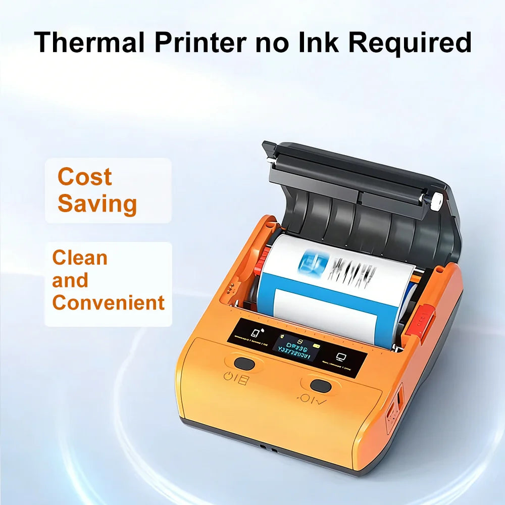 DETONGER DP30S 28-80mm Mini Portable Thermal Printer Multifunctional Barcode Label Sticker Maker BT Android / iOS