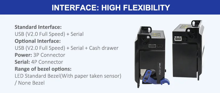 CASHINO KP-347 80mm Kiosk Thermal Ticket Printer With Auto cutter For Self Service Kiosk Machine