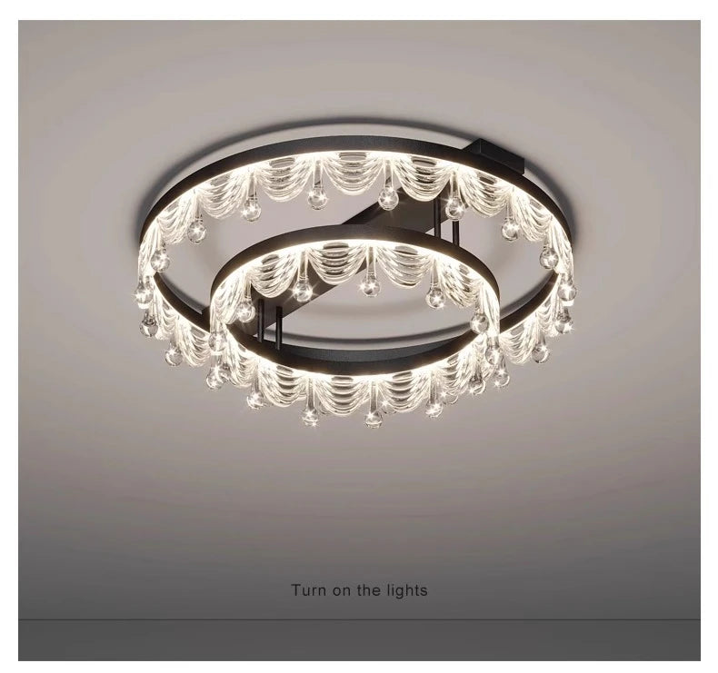 Ceiling Light LED Simple Modern Atmospheric Light Luxury Full Spectrum Eye Protection Room Lamp Use Suitable for Home Decoration