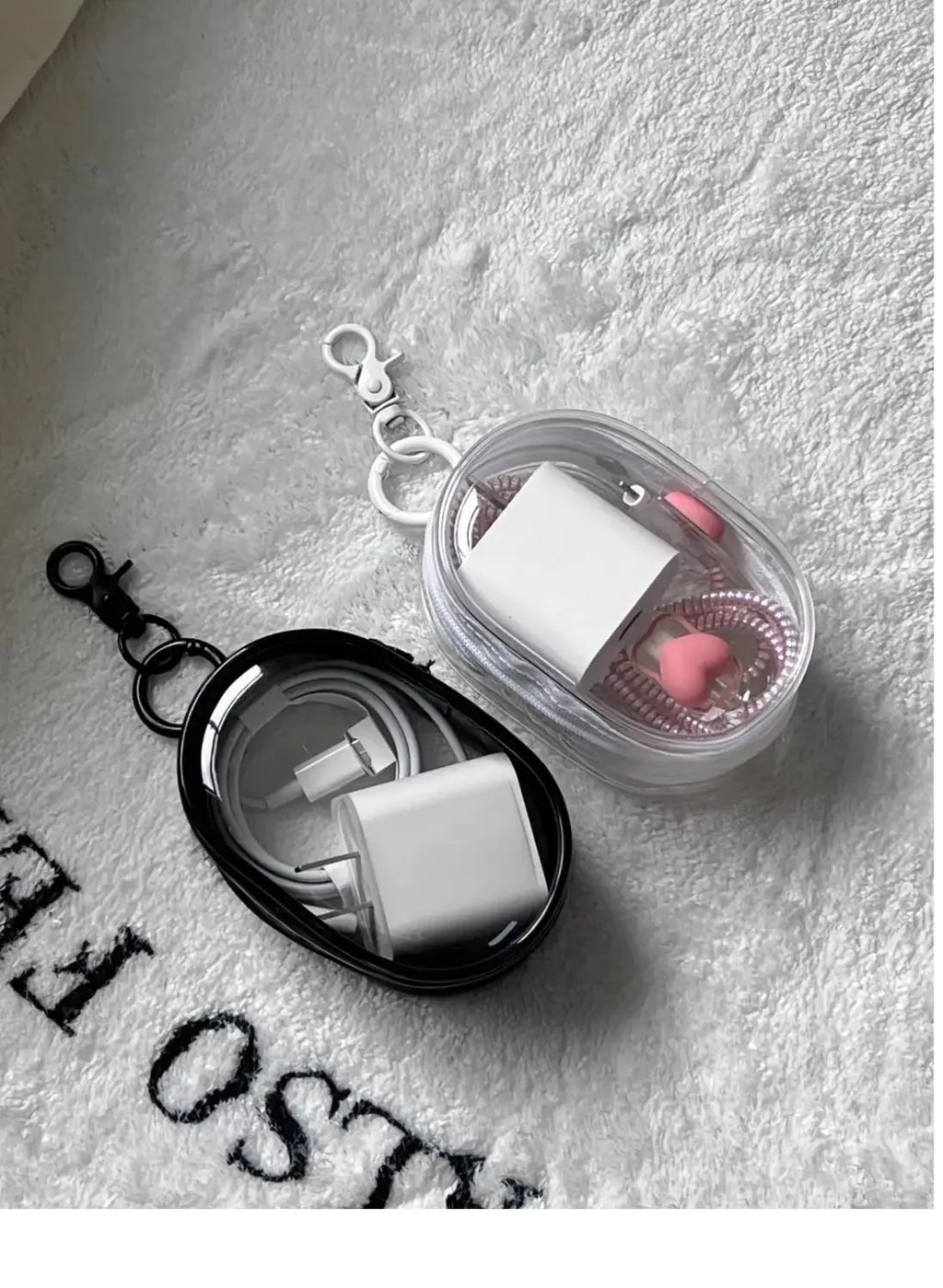 2PCS Portable Mini Transparent Zipper Storage Bag, Compact Multifunctional Storage Bag,For Holiday Gift Giving