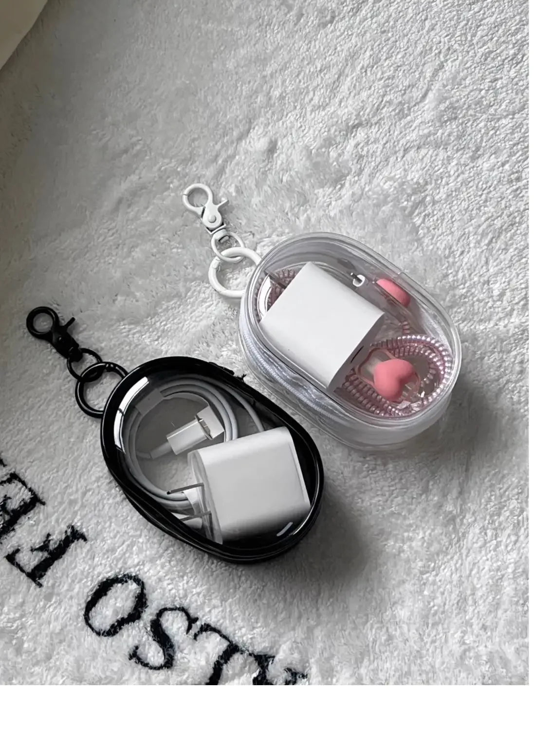 2PCS Portable Mini Transparent Zipper Storage Bag, Compact Multifunctional Storage Bag,For Holiday Gift Giving