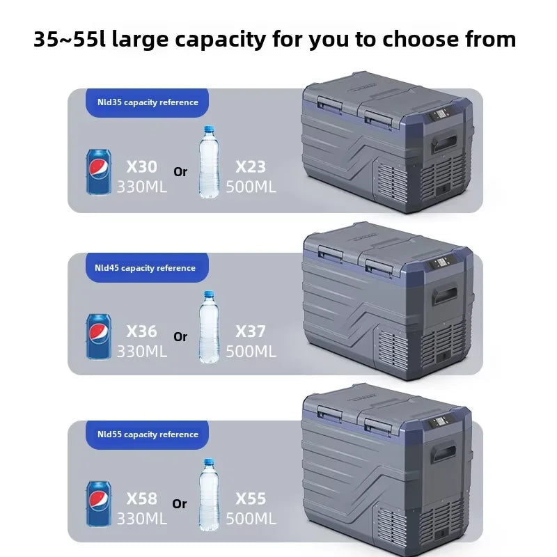 35L Car Fridge, 12V/24V Portable Refrigerator with APP Control, Compressor Cooler for RV/Truck/Camping, -20℃~20℃, Freezer