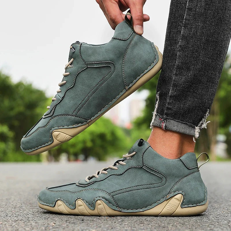 Men's Casual Leather Fashionable One Foot Loafers Brand Sneakers Boat Shoes Hiking Boots Cowboy Boots For Men Ankle Boots 2025