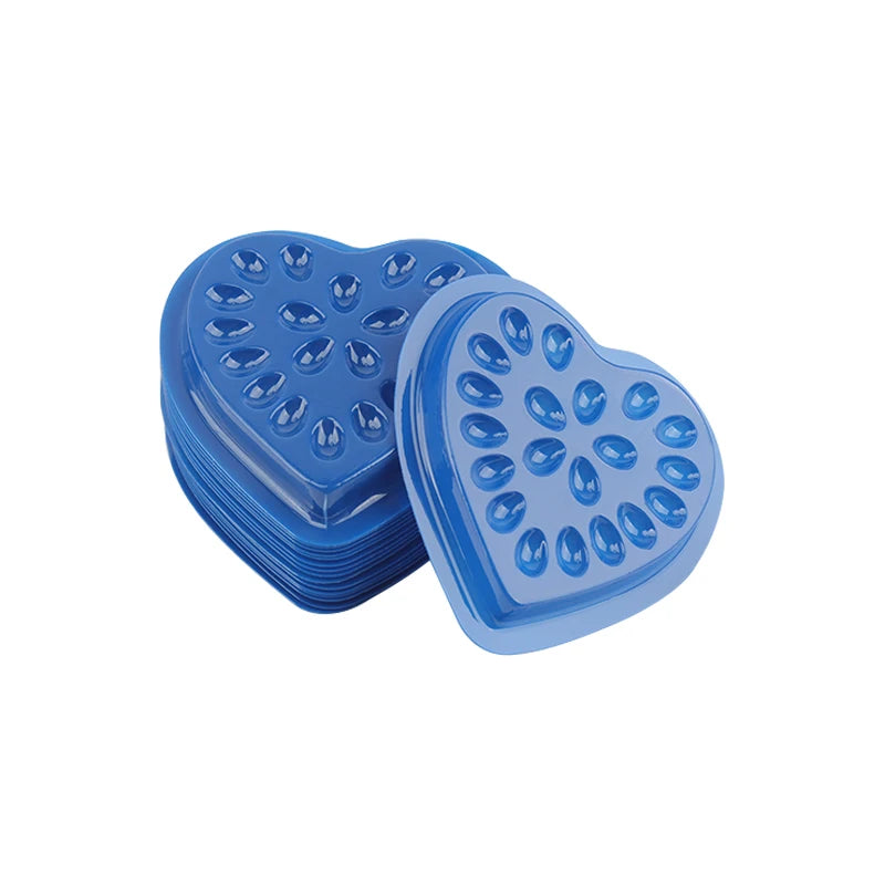 100 pcs Disposable Pvc Heart Shape Flower Holder Sticker Lash Glue Adhesive Pallet For Women Eyelash Extension Makeup Tools