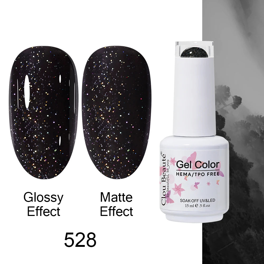 Clou Beaute HEMA TPO FREE Caramel Brown Wine Red Coffee Gel Nail Polish High Pigment Autumn Nail Art Full Coverage UV Varnish