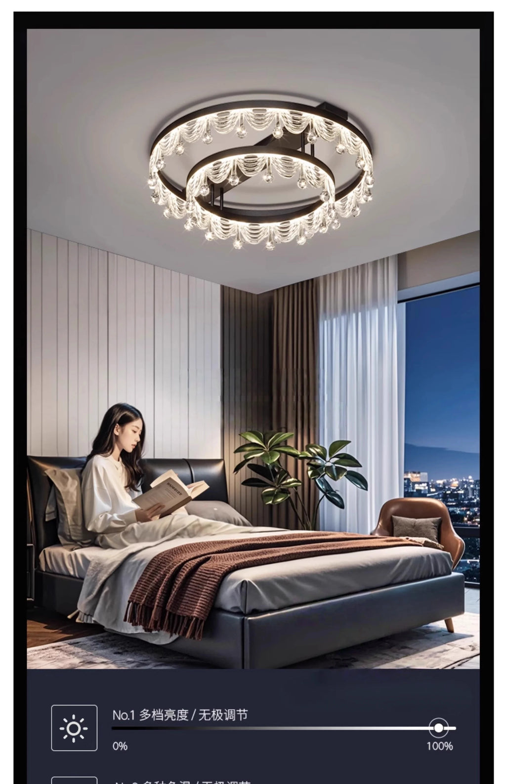 Ceiling Light LED Simple Modern Atmospheric Light Luxury Full Spectrum Eye Protection Room Lamp Use Suitable for Home Decoration
