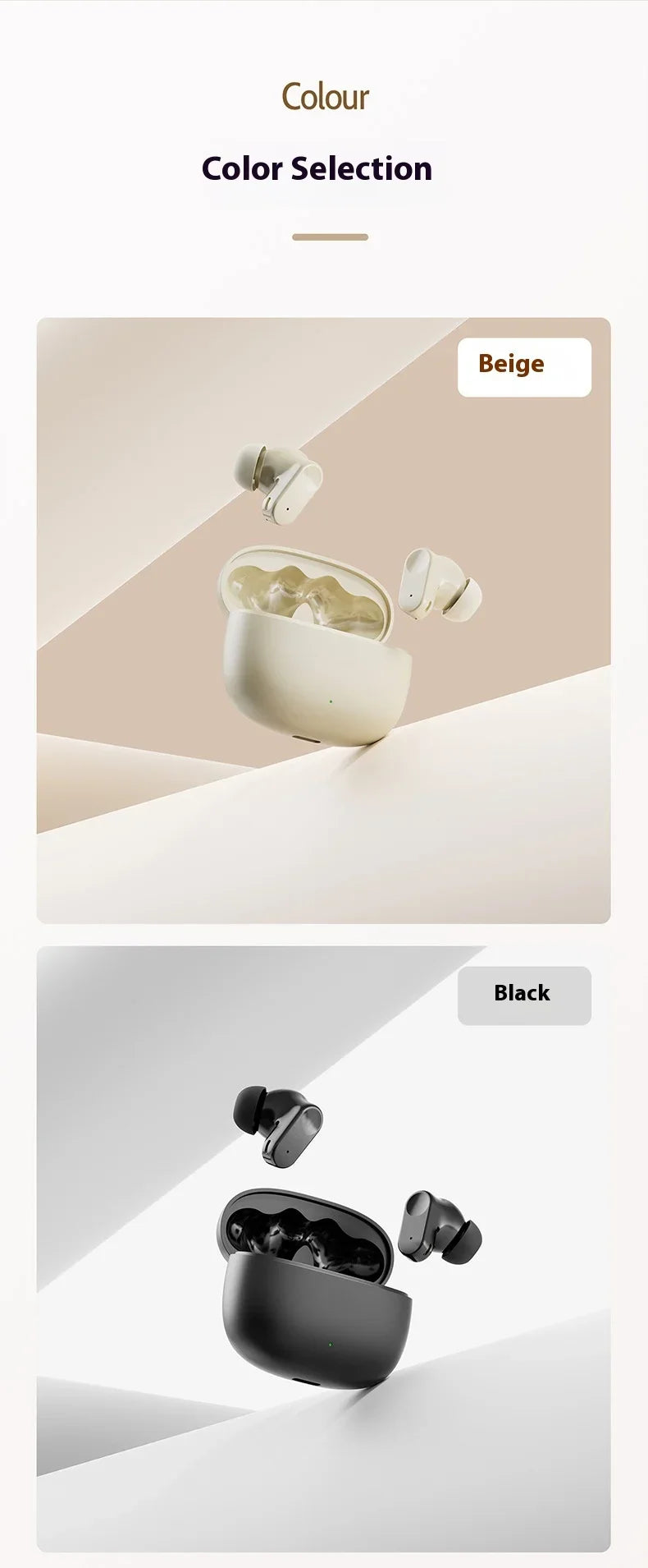 Wireless In-Ear Earbuds Lightweight Comfort Fit Headphones IPX5 Waterproof Enhanced Sound Bluetooth 5.3 Earphones for Sports