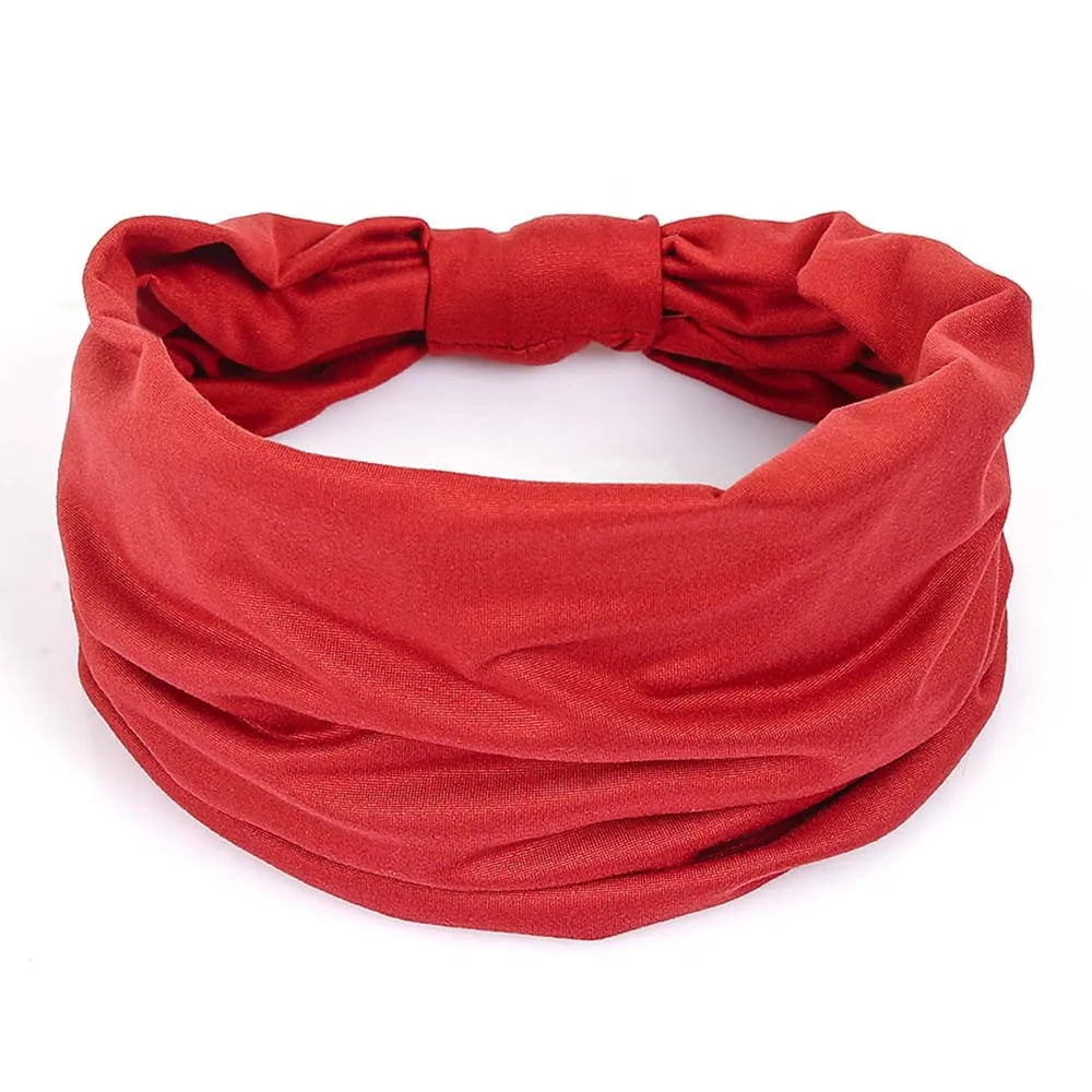 Wide Headbands For Women Non Slip Soft Elastic Hair Bands Yoga Running Sports Workout Gym Head Wraps Turbans Bandana
