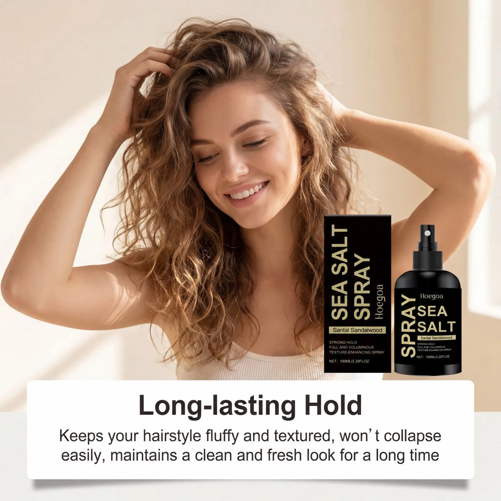 Sea Salt Spray Texturizing Hair Spray Volumizing Strong Hold Control Greasiness Beach Waves Non Sticky Natural Look 100ml