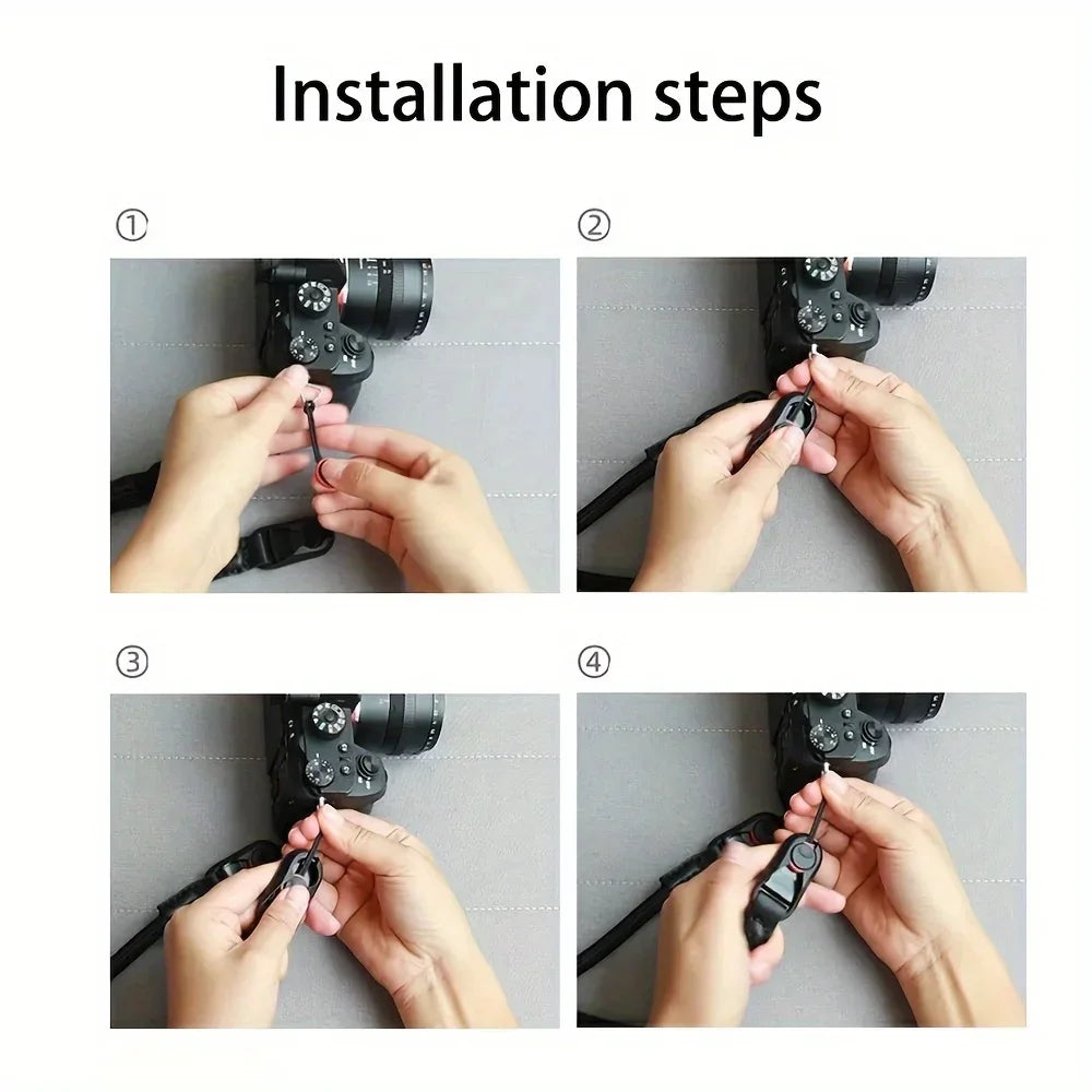 Quick Release Round Rope Camera Strap Fast Detachable Shoulder Strap DSLR Mirrorless Camera Adjustable Camera Neck Strap