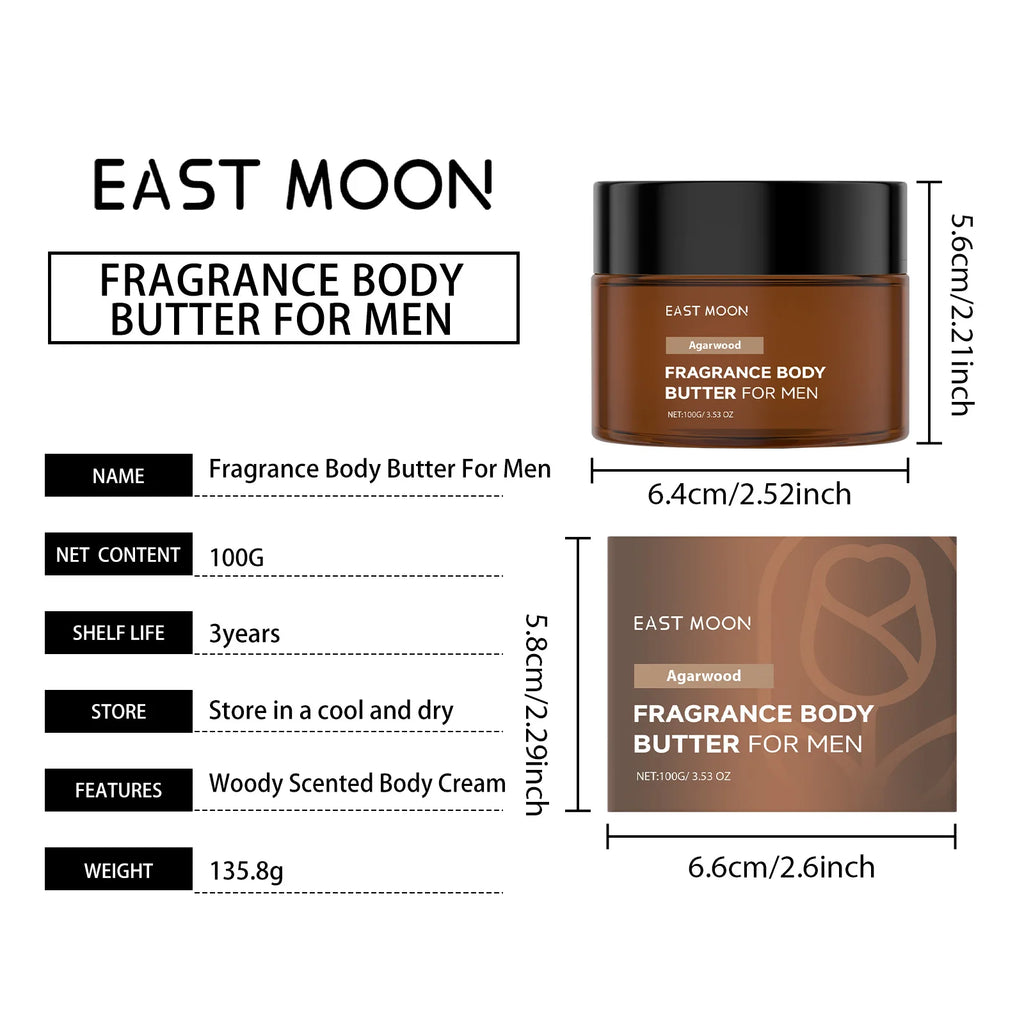 Men Pheromone Body Cream Agarwood Fragrance Skin Body Cream Long Lasting Hydrate Improve Male Rough Skin Boost Confident Charm