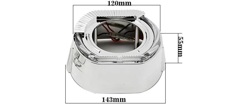 SANVI 2PCS S13 60W 6000K Dual Hyperboloid Bi LED Projector Lens 3R G5 H4 h7 9005 9006 Auto Projector Lens LHD Headlight