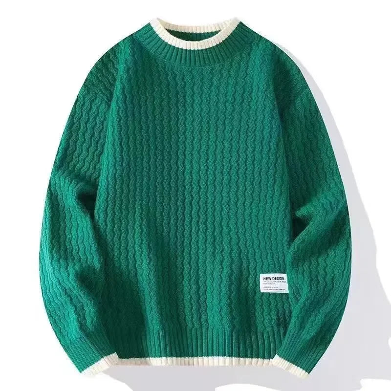 New Winter Fleece Turtleneck Sweater Men Warm Knit Pullovers Mens Casual Knitted Sweaters Solid Color Turtleneck Knitwear Man