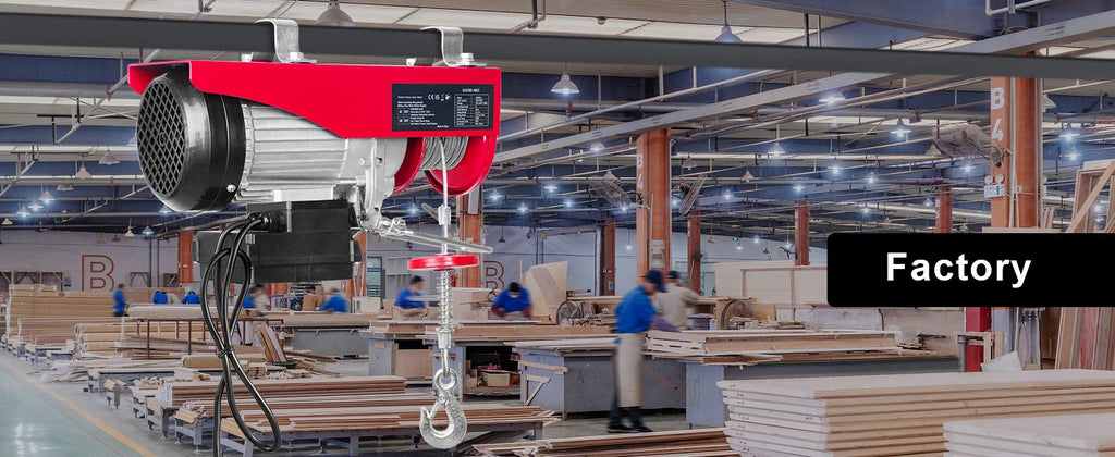 SucceBuy 1320-2200 lbs Wireless Electric Hoist with 40ft Single Cable Lifting Height Steel Wire Winch for Garage Warehouse