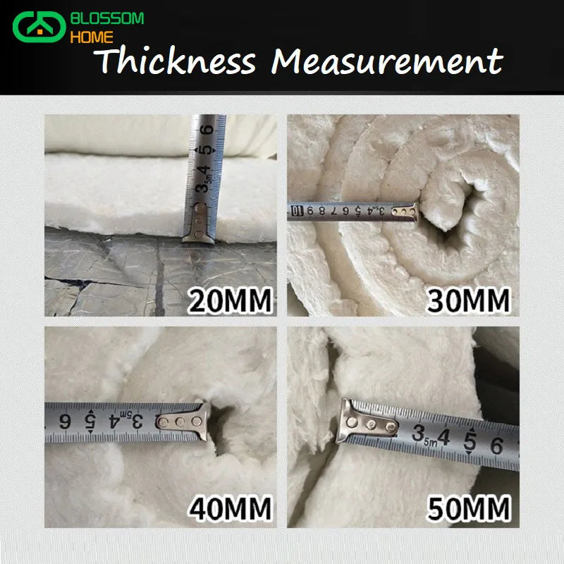NEW 1650℃ High Temperature Resistance Zirconium Bearing Ceramic Fiber Blanket Fire Resistant Insulation Cotton 50mm 60mm Thick