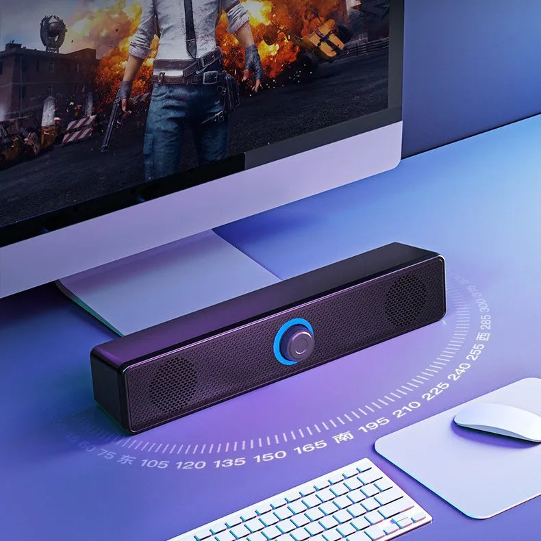 New 350T Soundbar TV Portable Bluetooth-compatible Speaker Sound Bar Wireless Column Home Theater Sound System RCA AUX for TV PC