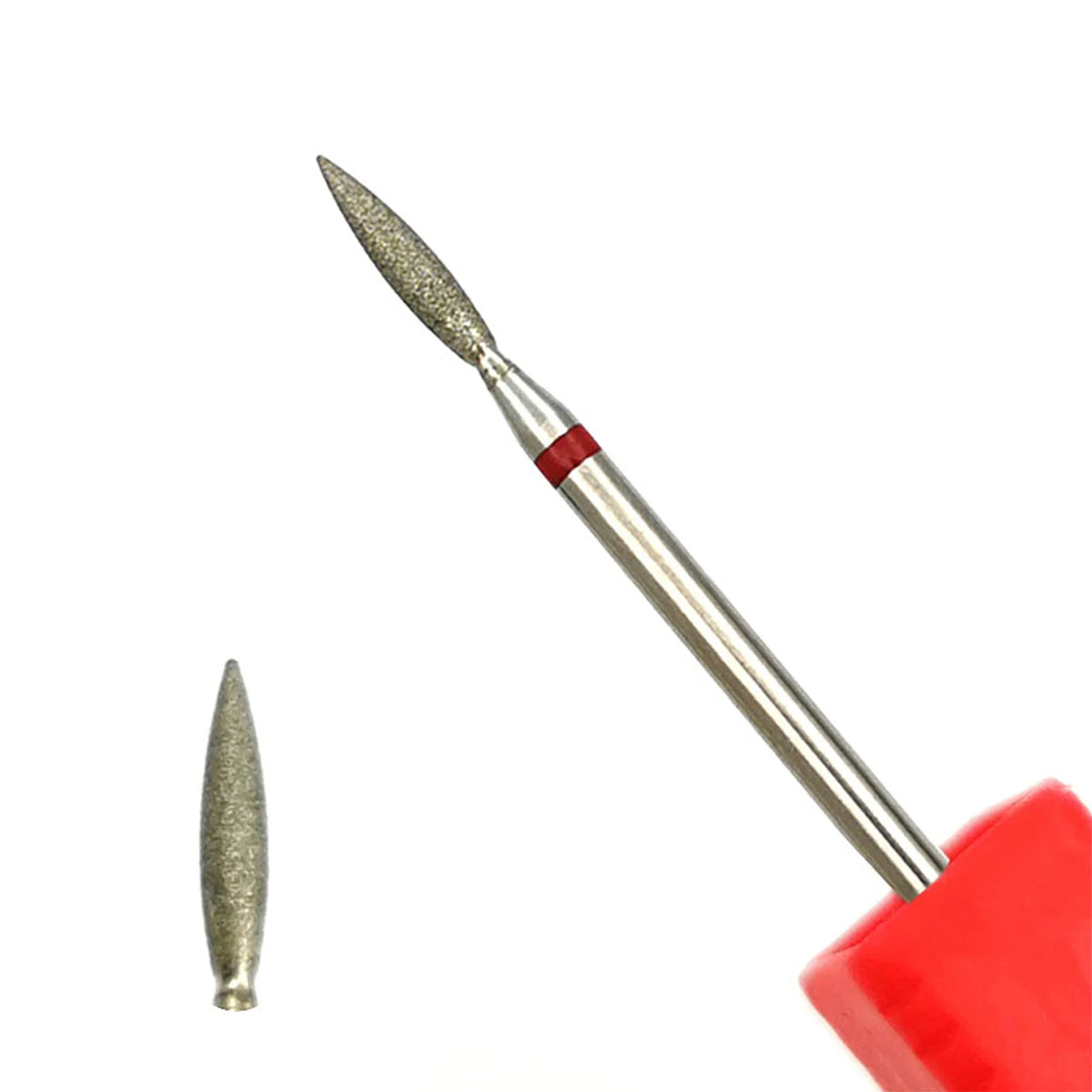 Flame Cone Cuticle Clean Nail Drill Bit 3/32'', Professional Safety Carbide Diamond Nail Bit Nail Cleaner for Cuticle Dead Skin