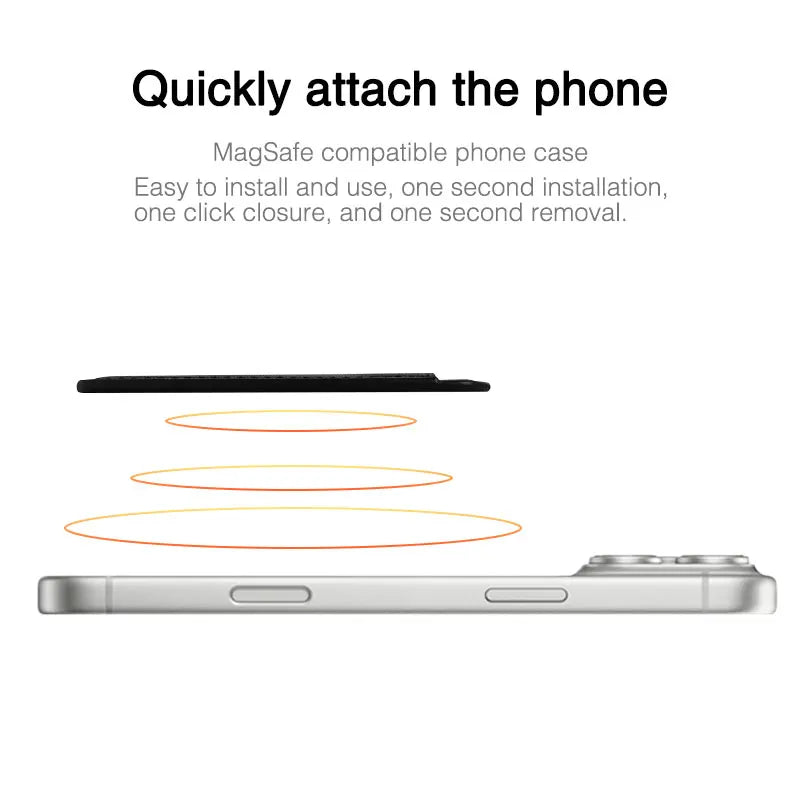ADANNU Ultrathin Leather Wallet Magnetic Card Holder For IPhone 16 15 Plus 14 13 12 17 18 Pro Max For Magsafe Phone Card Holder