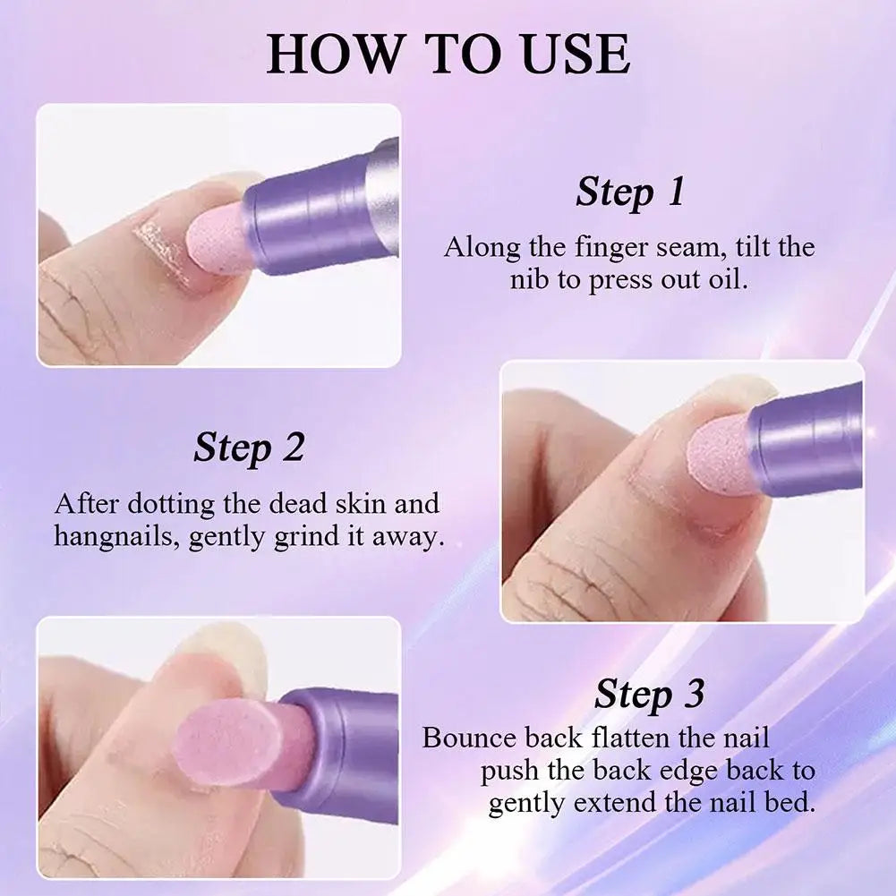 Nail Polish Pen,Cuticle Care Treatment Pen,Polishes And Smooths Cuticles,Pen Refinement Liquid Nail Art Pen Manicure Care Tools