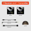 Factory Direct NXG Wireless Lavalier Microphone 1‑to‑1/2 Dual Transmitter Lapel Mic Noise Cancelling 360° Pickup For Smartphone Camera Vlogging Live Broadcast