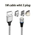 5A Super Fast Magnetizing Data Cable 3 In 1 Multi Function Mobile Phone Charging Cable For Iphone Android Huawei Typec Luminous