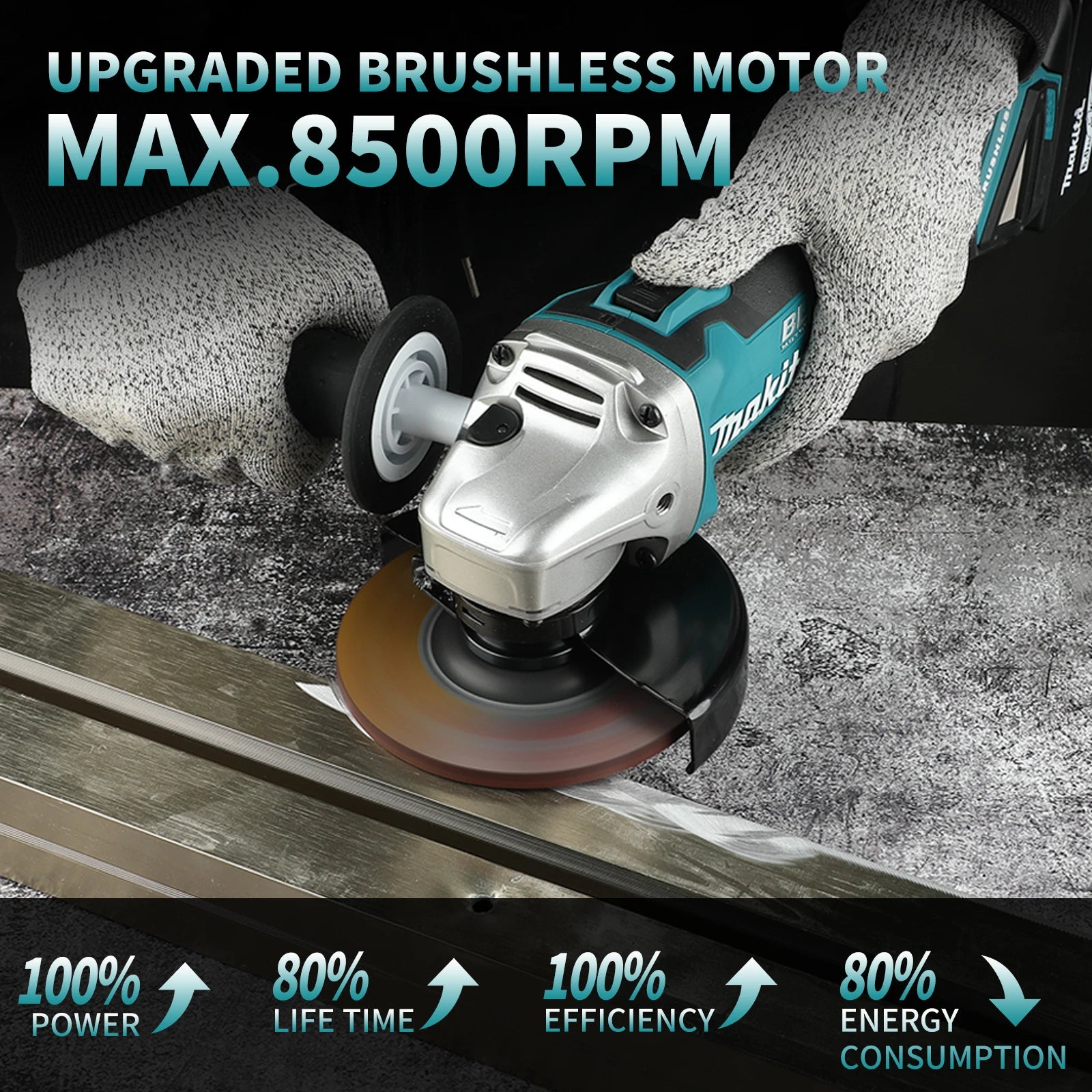Makita DGA504 18V 6.0Ah 125mm Brushless Rechargeable Multi-functional Cutting & Grinding Tool
