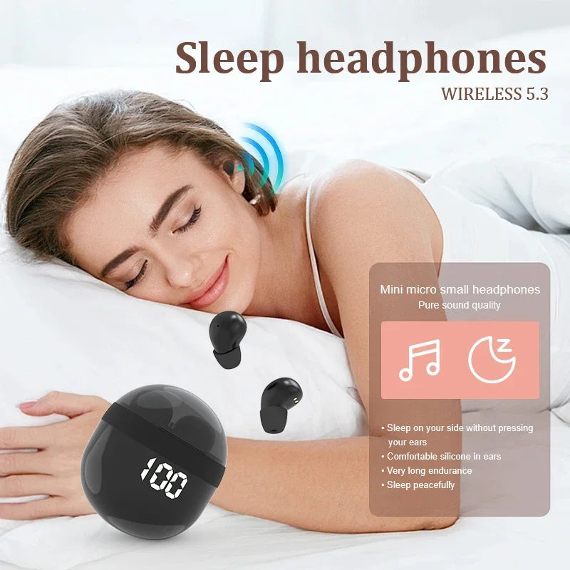 Wireless In-ear Headphones Bluetooth 5.4 Earphone Control Sport Headset Waterproof Microphone Music for Tumbler Design Mini Tiny
