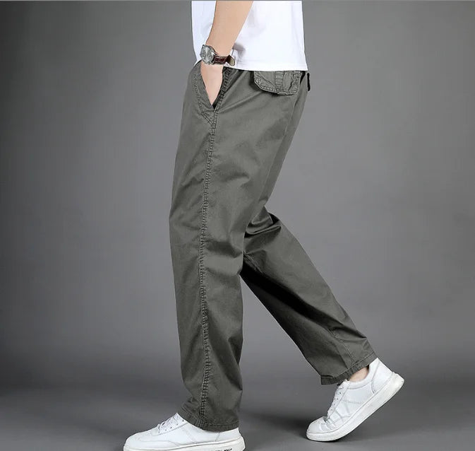 Men's Cargo Pants Summer Spring Cotton Work Wear New In Large Size 6XL Casual Climbing Joggers Sweatpants Hombre Autumn Trousers