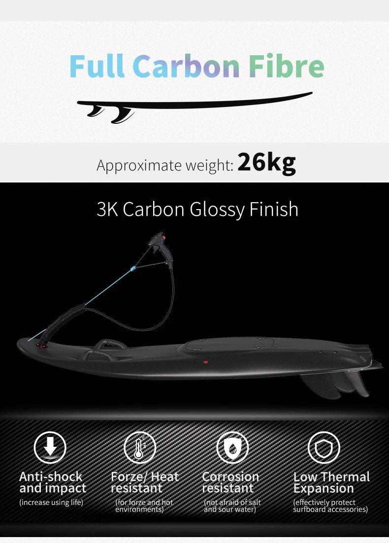 KOOTU Jet Surfboards Full Carbon Fiber Surfboards Fuel-powered surfboard 109cc Power Electric Surfboards Water Surfboards