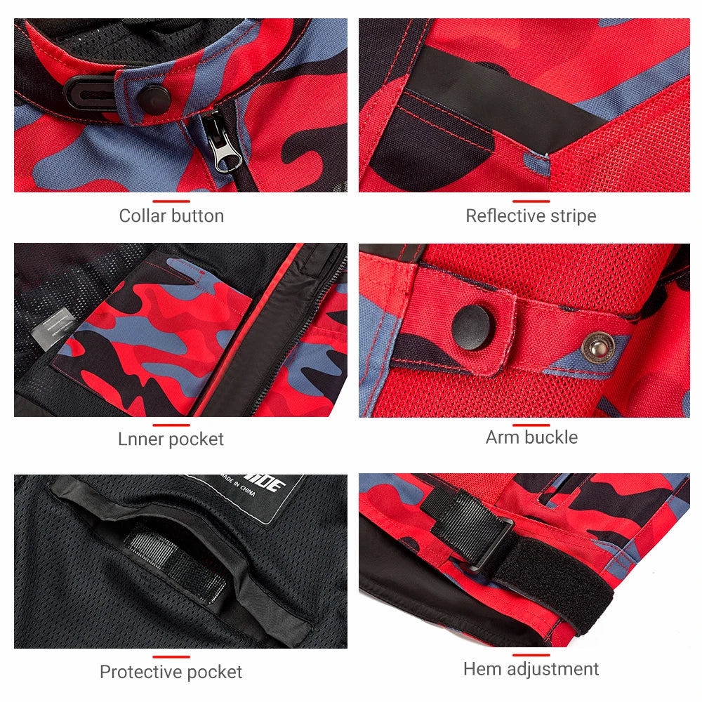 Motorcycle Jacket Summer Men Motorbike Jackets Motorcyclist Jackets Biker Jacket Motocross Riding Clothes Motorcycle Protection