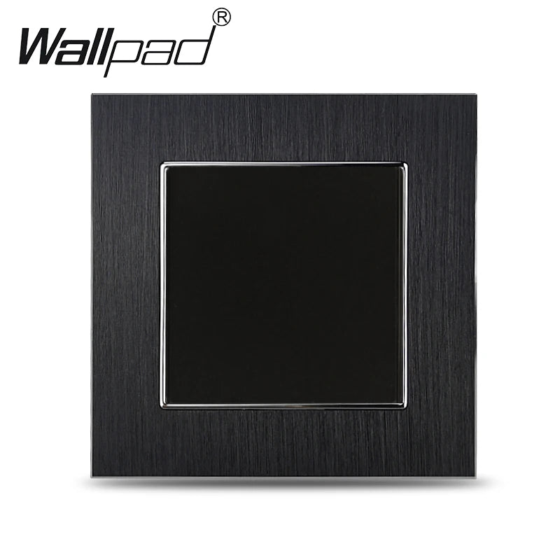 Euro USB Type-C Socket Black Matte Metal Panel Double Triple Electrical Wall SocketS EU Type A+C Outlet with Cap Cover Round Box
