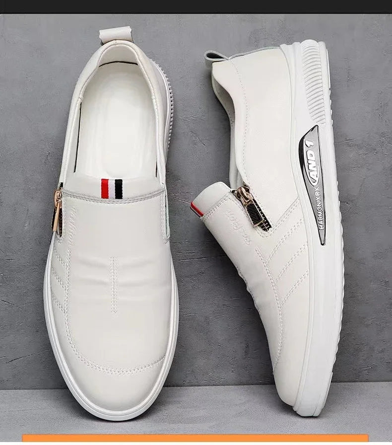 Casual Leather Shoes Men Loafers Trend Brand Business Shoes Autumn Slip on Flat Man Sneakes Comfortable Moccasins Zapatos Hombre