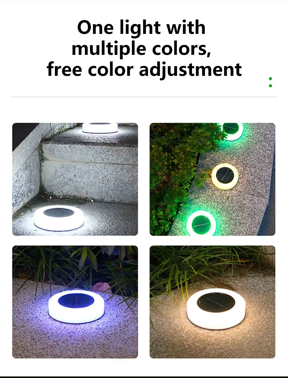 4PCS Solar Fog Geographic Lights Outdoor Lawn Lights Waterproof Lawn Lights Landscape Decorative Garden Stairs Lights