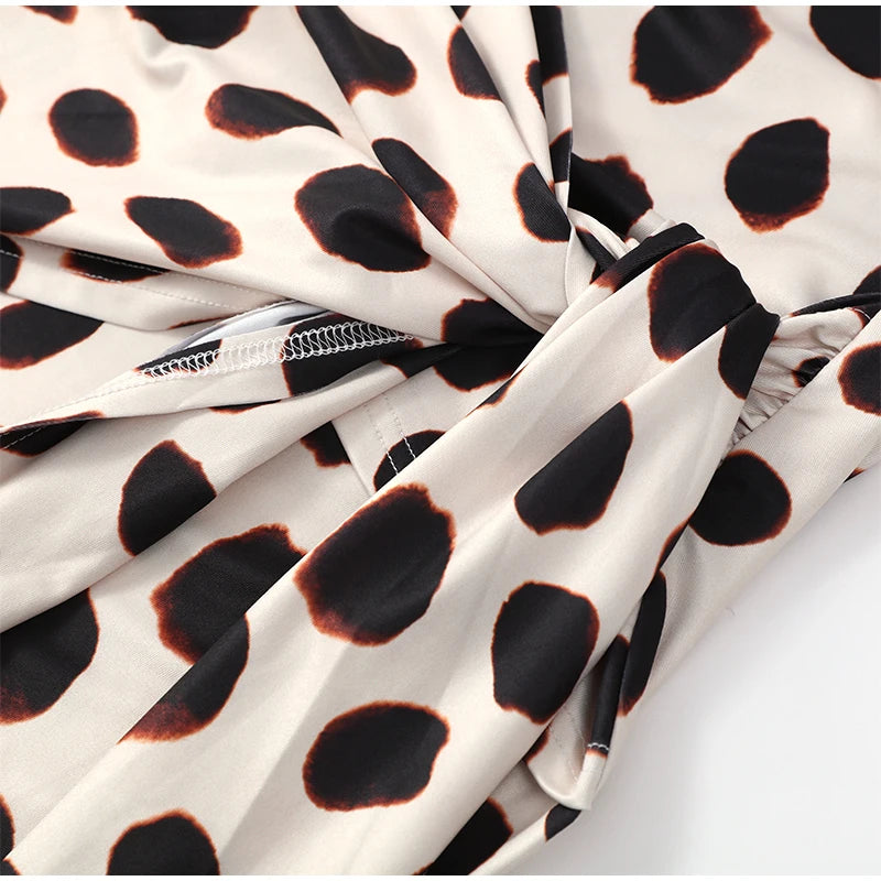 Retro Polka Dot Sling Maxi Dress Woman Sexy U-neck Sleeveless Waist-cinching Bodycon Dresses 2026 Summer Party Vacation Robes