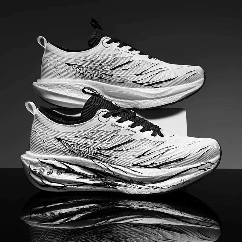 Fluorescence Running Shoes CarbonBoard Marathon Men Sports Breathable Women's Comfortable Athletic Sneakers Soft Wear Resistant