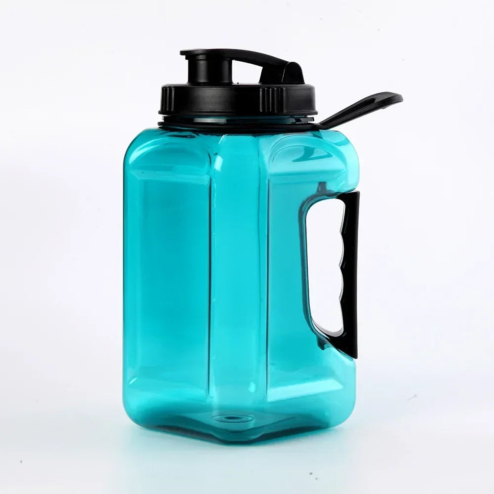 2.4L Large Capacity Fitness Water Bottle,BPA Free Portable Sports Bottle for Camping Gym Cycling,Men's Plastic Water Bottle