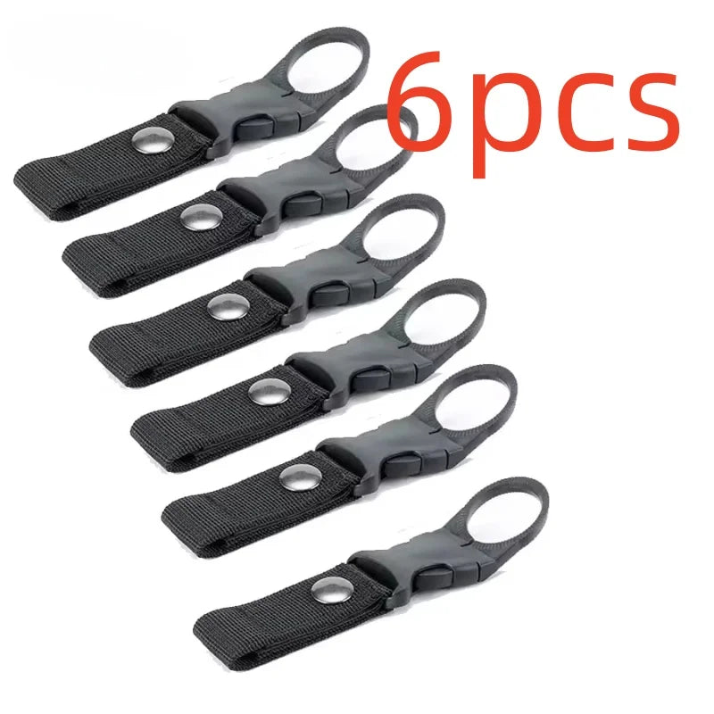 Buckle Hook Water Bottle Holder Clip Climbing Carabiner Belt Backpack Hanger Hooks Water Bottle Nylon Webbing Multifunction Wate