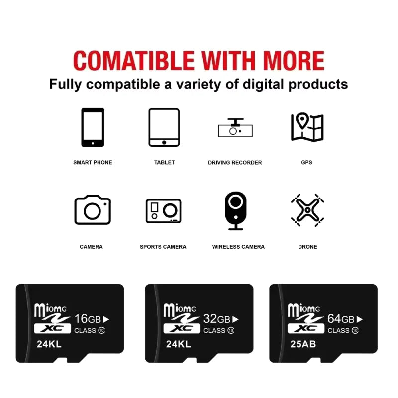 1/5PCS 10 Categories High-speed Memory card 4/8/16/32/64/128GB sd card Mini TF card is used to monitor the drone tachograph