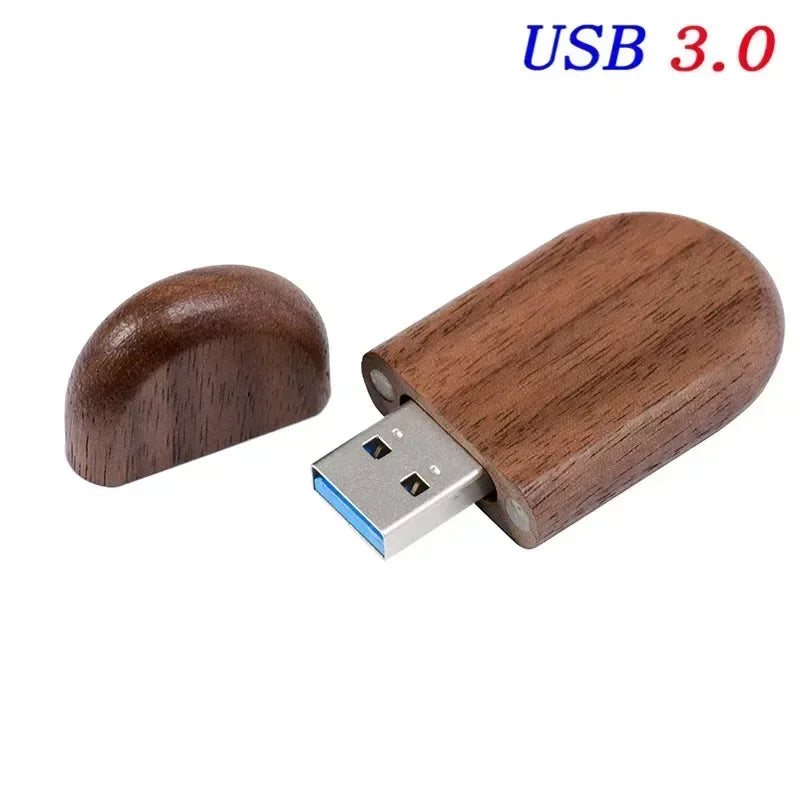 Wedding Gift USB 3.0 Stick 64GB Custom Logo Wooden Box Flash Drives 32GB Pendrive Free Sample U Disk 16GB 8GB 4GB Memory Stick