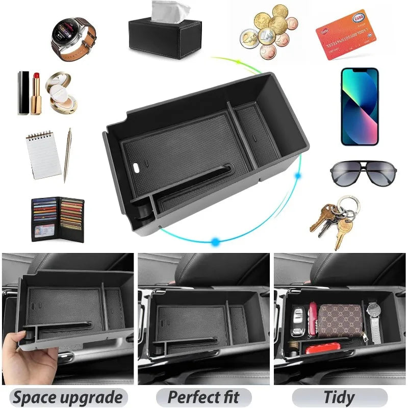 for 2021 2022 2023 2024 Kia K5 Center Console Organizer 2023 2024 K5 Storage Box Organizer Container Armrest Insert Organizer AB