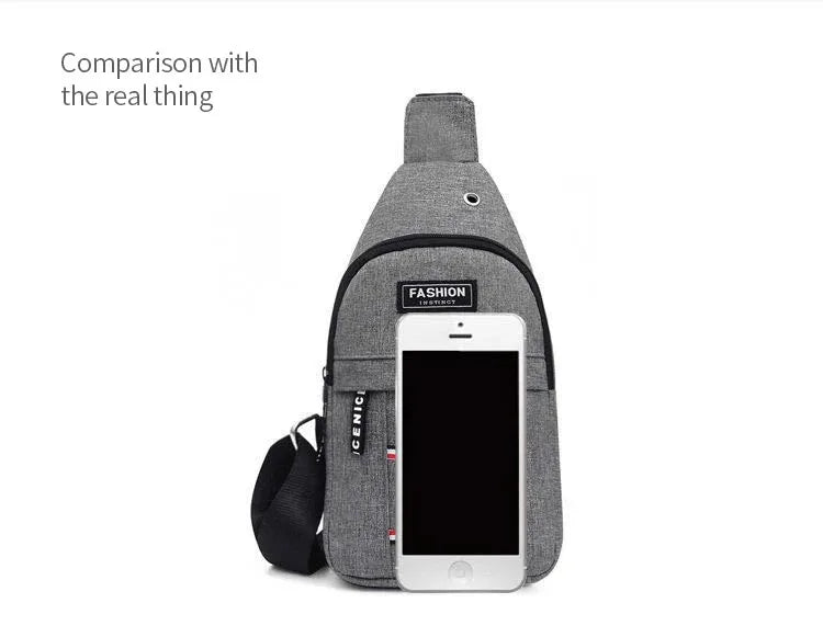 Men Waterproof Large Capacity Fanny Pack, Adjustable Strap Crossbody Bag for Outdoor Travel Hiking Cycling Casual Daily Supplies