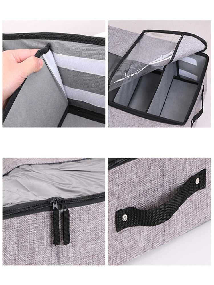 Thickened folding storage box Underwear divider with lid Closet storage box Shoes storage box Dust cover Drawer storage box Adju