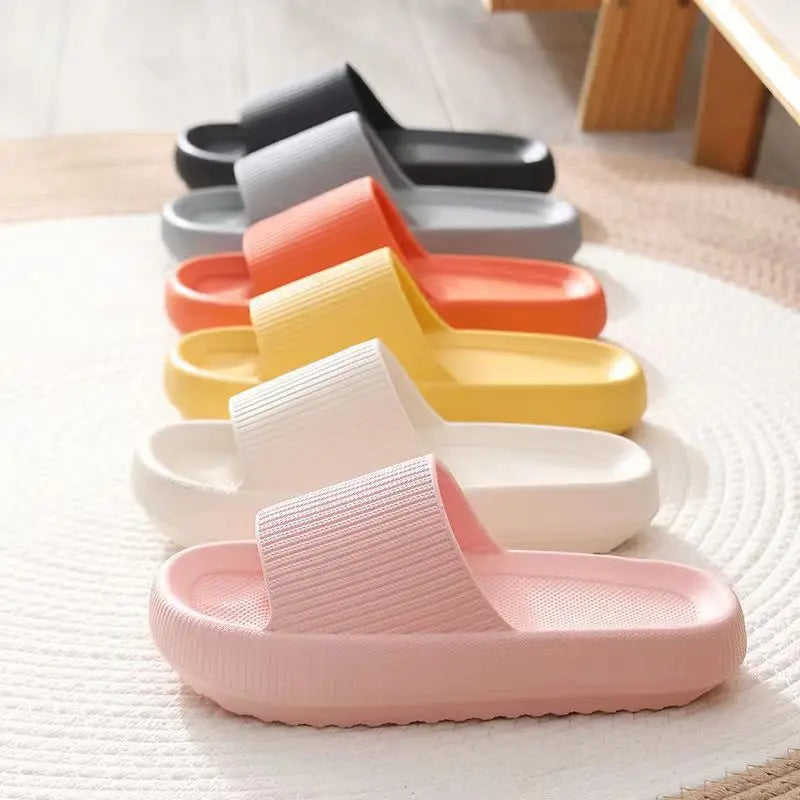 Thick Sole Cloud Slippers Women Men,Large Size,Pillow House Slippers Shower Sandals,Indoor Bathroom Slides,Lightweight,Non-Slip