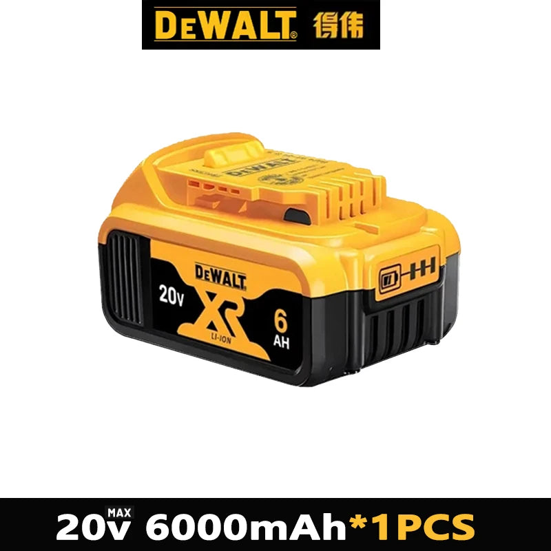 100% Original DeWalt Batteries 20V 5000/6000mAh Li Ion Battery For DCB206 DCB205 DCB204 DCB200 DeWalt Power Tools Air Transport