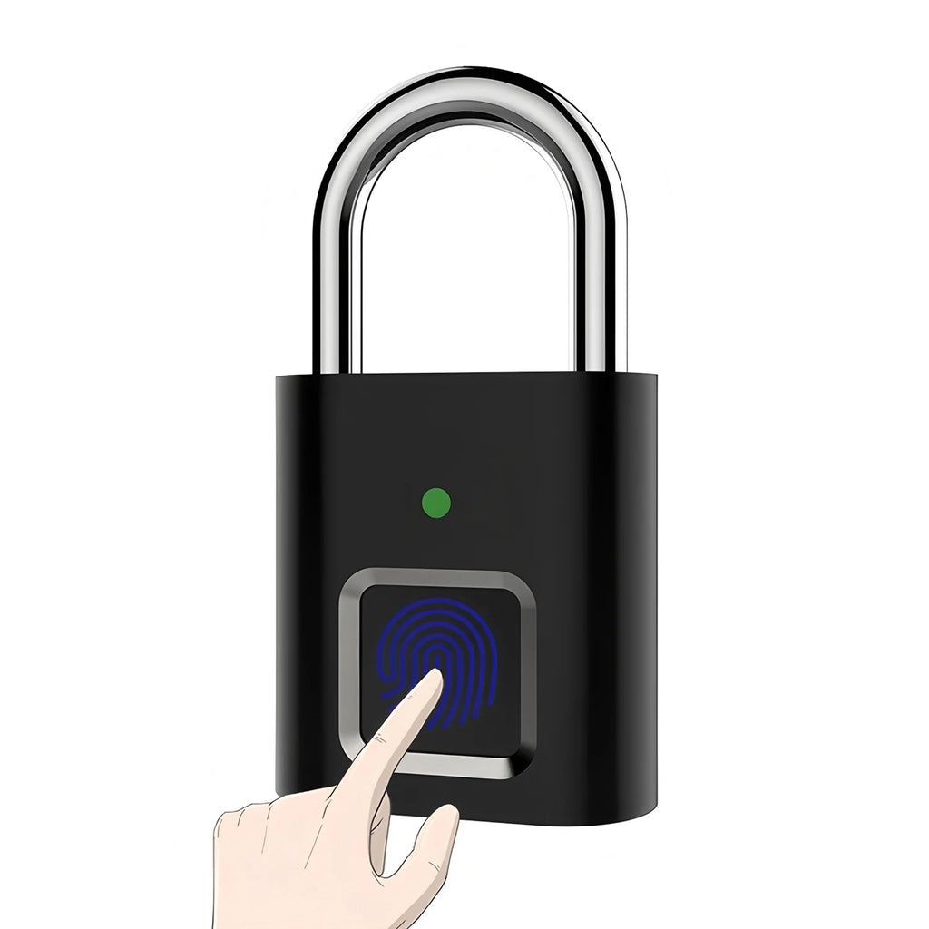 Fingerprint Lock Keyless USB Charging Smart Padlock Anti-theft Zinc Waterproof Door Lock 0.2sec Unlock Portable Door Lock