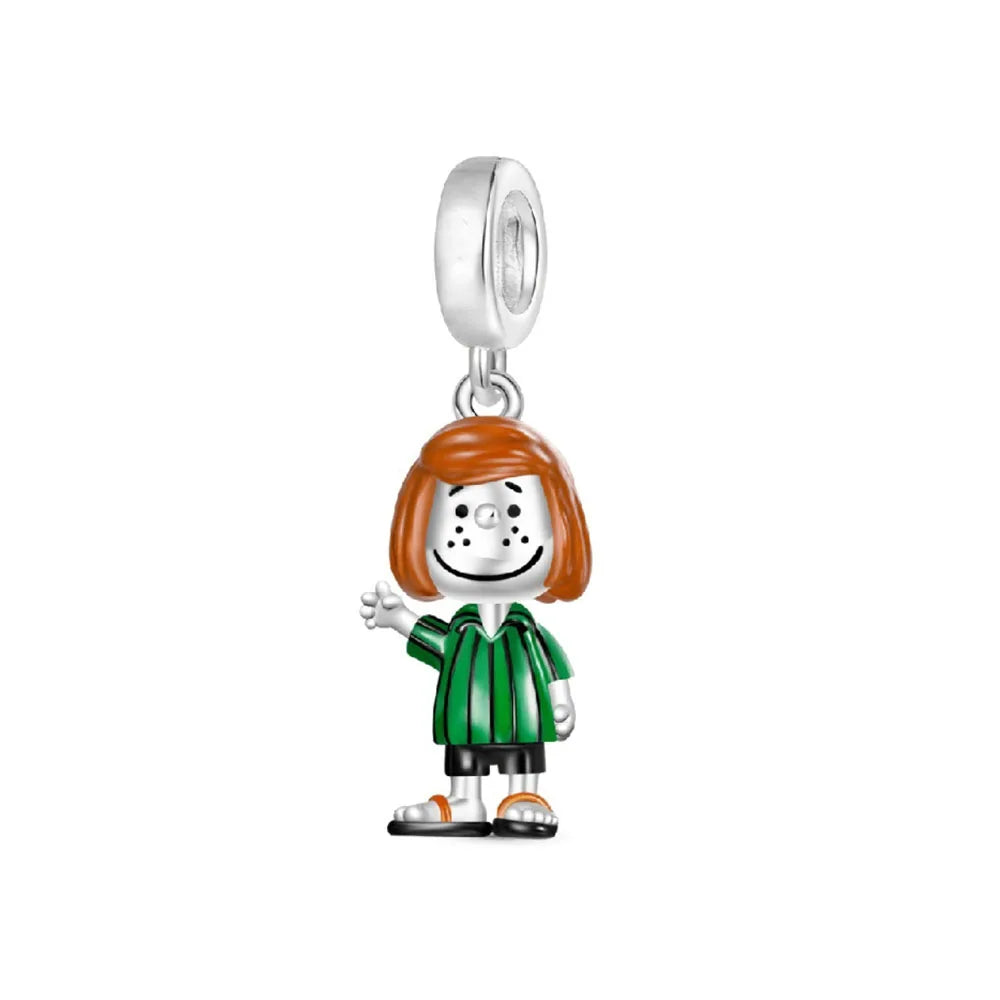 Cartoon 925Silver Balloon Dog, Red House, Watermelon Dog Male and Female Pendant,Fit Bracelet DIY Jewelry for Girls and Children