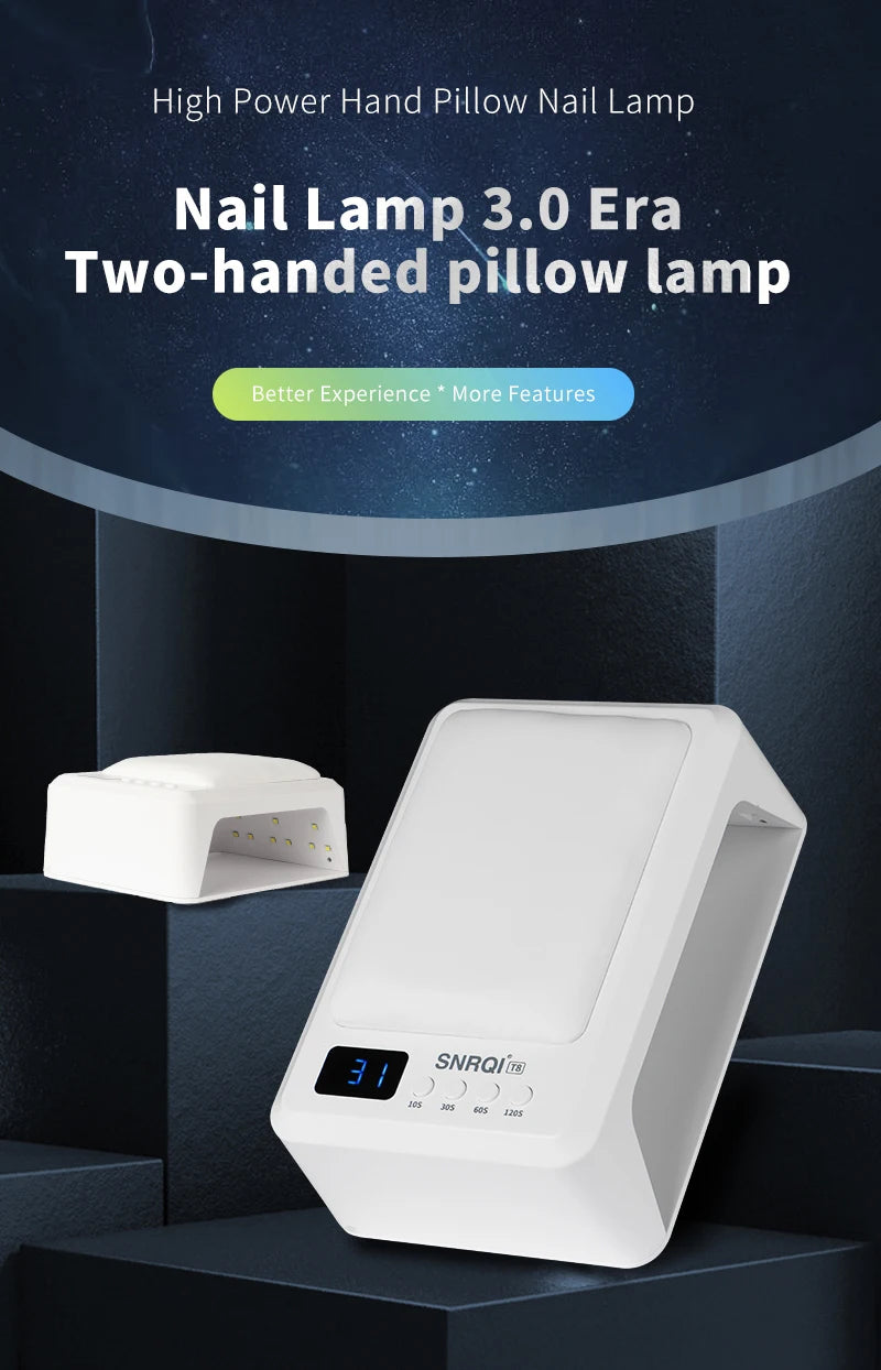 Professional Nail Lamp With Hand Pillow 72W Nail Dryer Lamp for Manicure 60 LEDs Automatic Sensing UV LED Nail Lamp for Nail Art